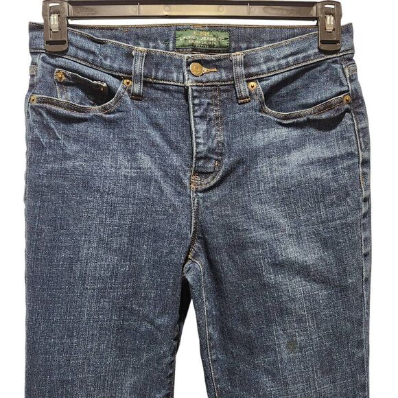 LRL Lauren Jeans Co. Classic Bootcut jeans blue denim size 4 petite - Picture 2 of 9